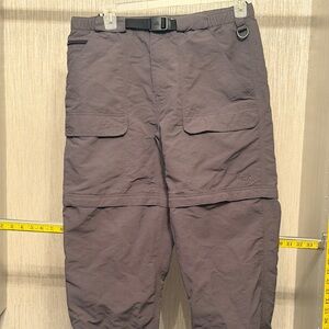 The North Face Men's Dark Gray Convertible, Cargo Pants